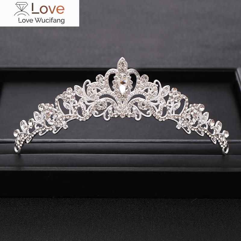 Модная свадебная корона тиара свадебные аксессуары для волос серебряные хрустальные короны принцессы свадебный головной убор женские украшения для волос