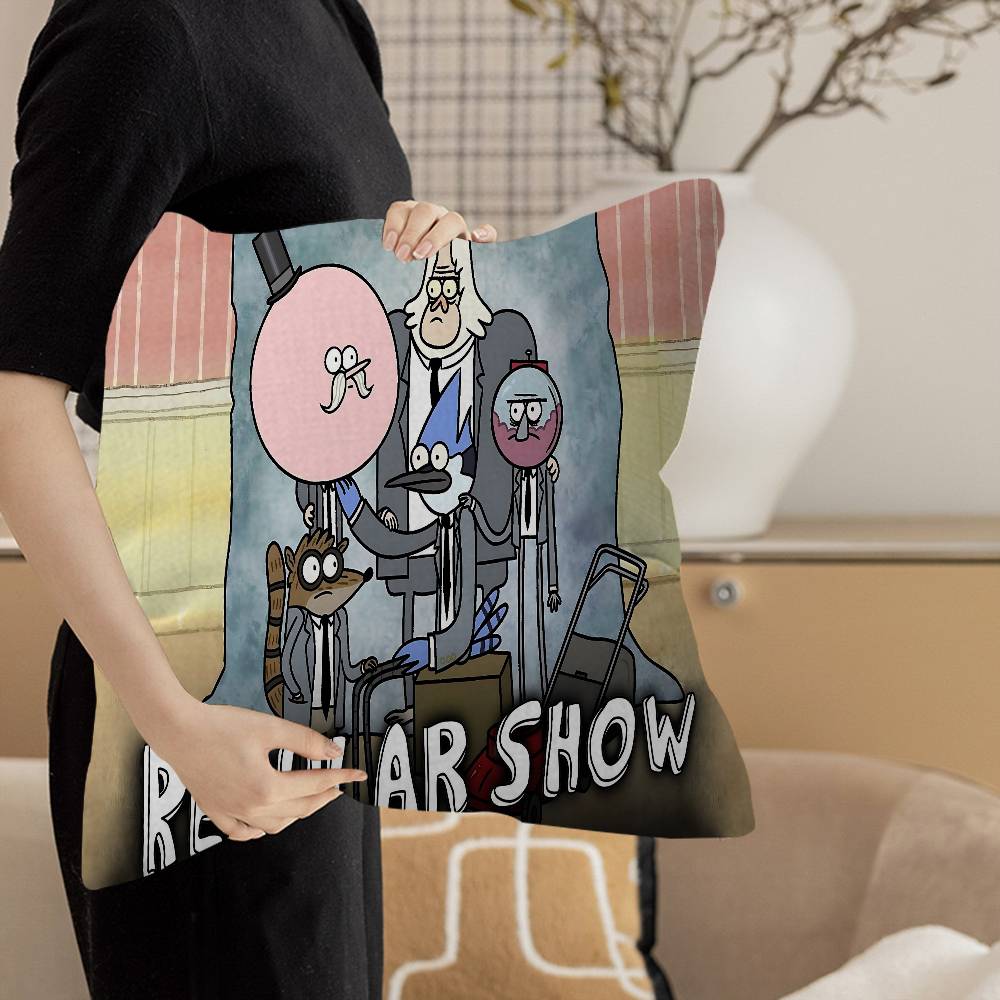 Мультяшная наволочка R-Regular Show для спальни и дивана в гостиной, декоративная наволочка для подушки