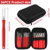 36Pcs Terminal Pin Removal Tool Kit Stainless Steel Pin Extractor Tool Reusable Electrical Wire Connector Pin Release Tool Auto