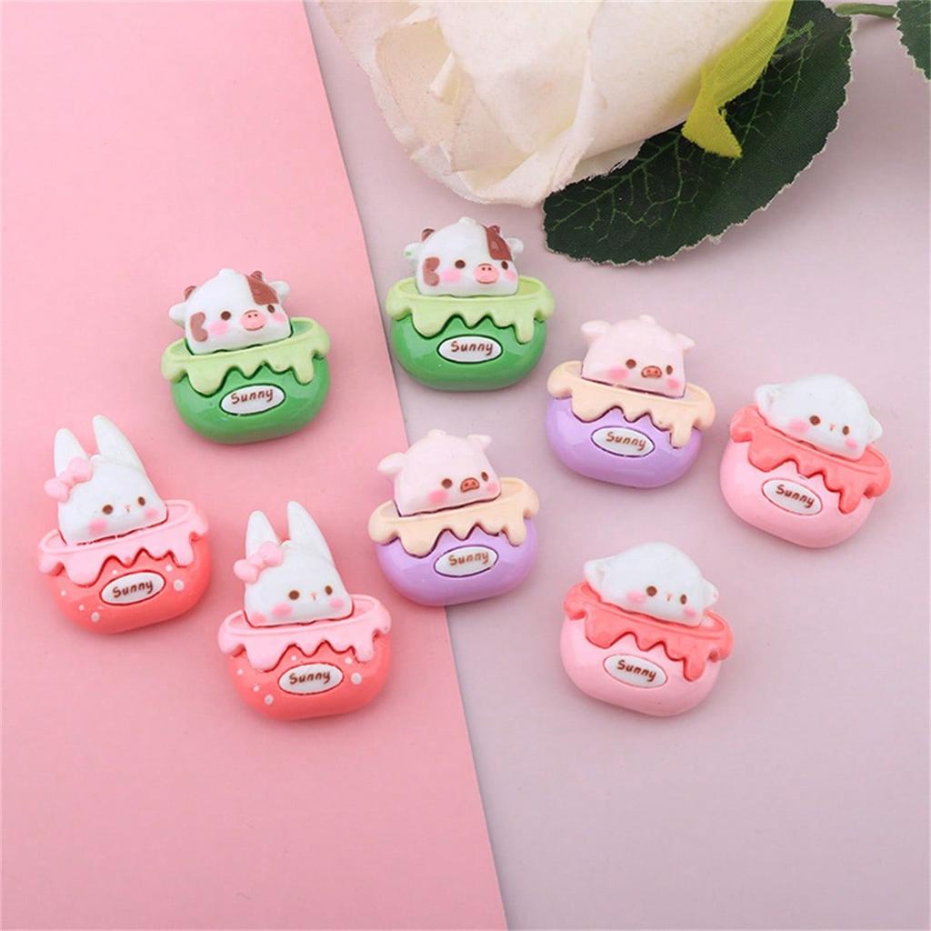 6 шт./Набор Магниты на холодильник в виде животных и горшочков с медом в случайном стиле, Магнитные наклейки для доски для заметок