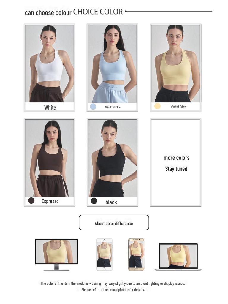 Женский спортивный бюстгальтер с U-образным вырезом и накладкой на грудь — широкие плечи, I-образная спинка, облегающий крой, идеально подходит для занятий йогой и фитнесом.