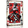AliceQueen Металлическая жестяная табличка Винтажные игральные карты 2D Ретро настенное искусство для дома Бара Паба Декор