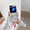 Чехол для Samsung Galaxy Z Flip 3 4 5 6 Flip6 ZFlip 6 ZFlip6 Милый бант кошка ручной шнурок зеркало противоударная жесткая крышка