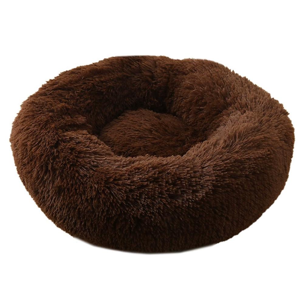 Round Dog Bed Winter Warm Cat Bed Plush Basket for Dog Washable Pet Bed for Small Medium Large Dog Sofa Cat