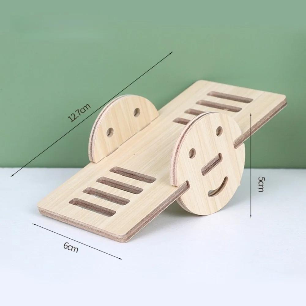 New Wooden Hamster Villa Chewable Easy to Install Seesaw Swing Cage Accessories Durable Hamster Climb Toy Pet Supplies