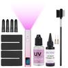 Набор для волос Salon Pro UV: Быстросохнущий водостойкий клей + УФ-лампа, Бесшовные естественные соединения, Полный набор с расческой-удалителем