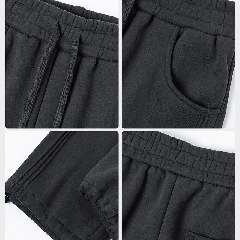 Duduo Sbao Men's Autumn/Winter Fleece-Lined Straight-Leg Sweatpants