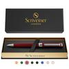 Scriveiner Ballpoint Pen Finest Chrome Finish Schmidt Black Refill Best Ballpoint Pen Gift Set for Men and Women Businessmen Executives Office Deep