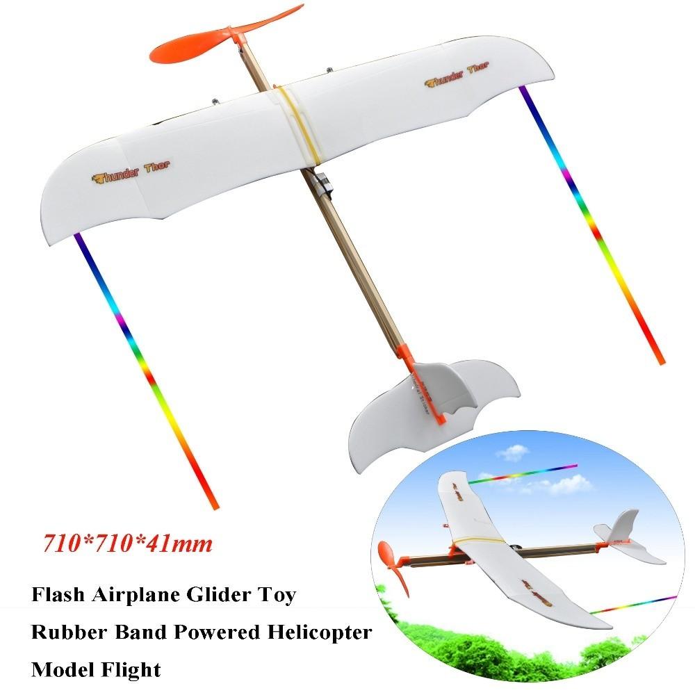 Popular Rubber Band Powered Helicopter Ligthweight Students Flight Competition  for Kids Outdoor