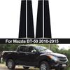 4 шт. глянцевый черный материал ПК с зеркальным эффектом для двери автомобиля, окна, центральной части, стойки BC, накладки на стойку колонки, подходят для Mazda BT-50 2010-2015