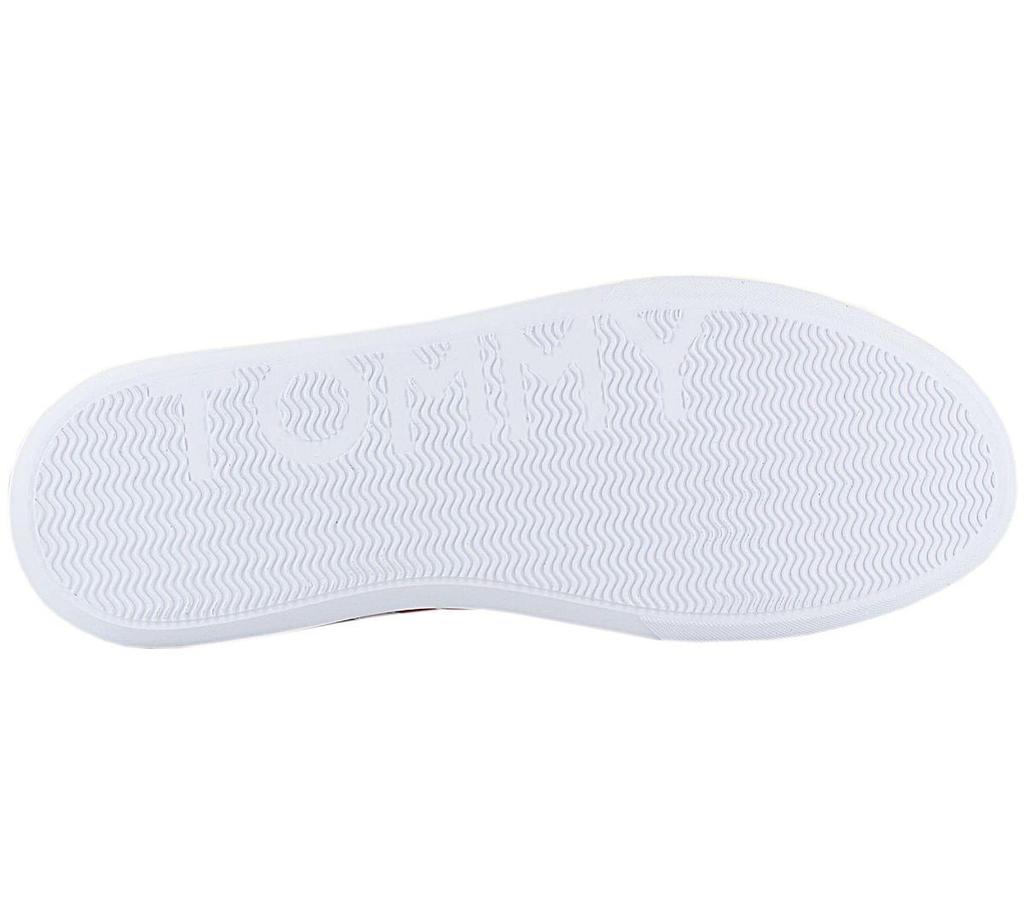 Tommy Hilfiger Essential Leather Cupsole - Мужская обувь Кожаные белые FM0FM02668-YBS Кроссовки Спортивная обувь ORIGINAL