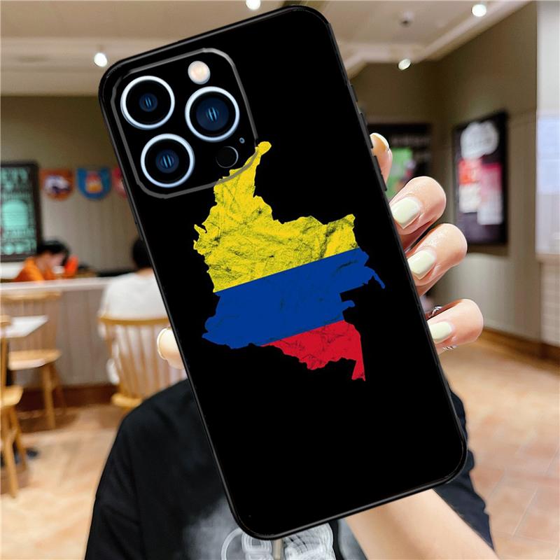 Colombia Flag Phone Case For iPhone 11 12 13 14 16 15 Pro Max Mini XS X XR 7 8 Plus Soft Cover Shell