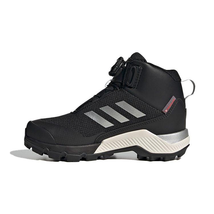 adidas Terrex Зимние Средние Boa Туристические K Дышащие Высокие Детские Уличные Ботинки Черные Детские FU7272