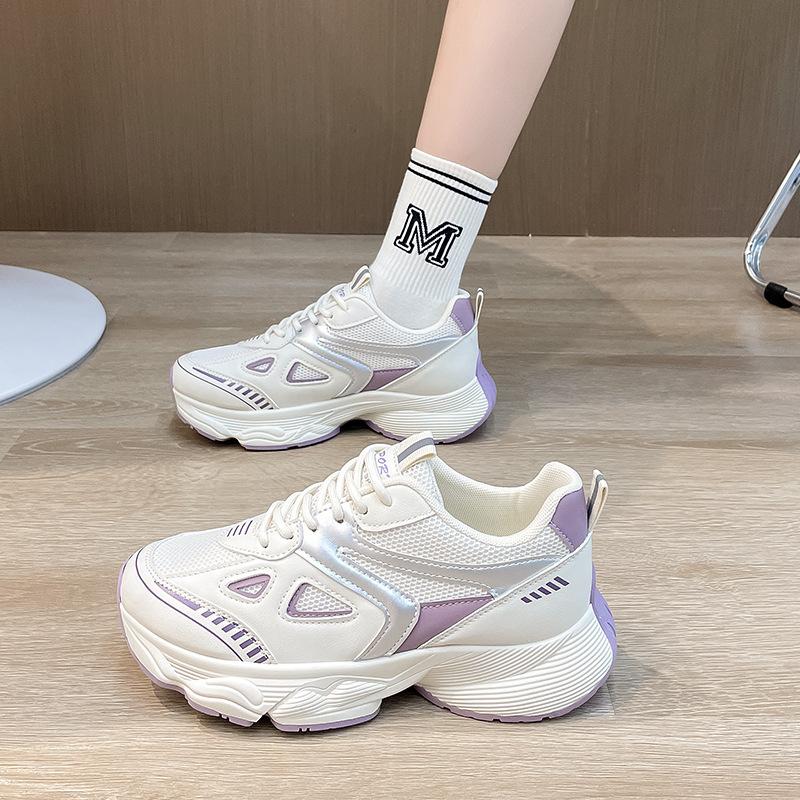 Daddy Shoes Women'S Autumn Versatile Little White Shoes Women'S Shoes Muffin Casual Sports Shoes Thick Baseplate Shoes