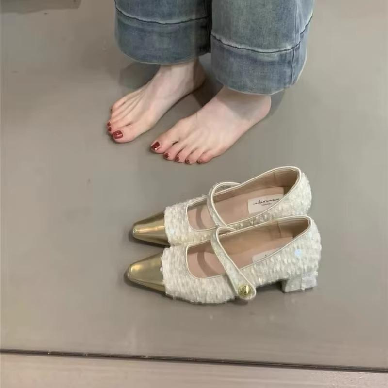 Дизайнерские женские туфли-лодочки, модные туфли на плоской подошве, весна-осень, элегантные женские туфли для вечеринок, обувь на толстом каблуке