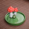 1PCS Incense Burner Ceramic Incense Stick Creative Mushroom Incense Stick Mini Incense Holder Office Home Furnishings