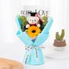 1 шт. Мыло в виде цветка «Доктор Медведь», реквизит для фотосъемки, имитация цветка, украшение для вечеринки, подсолнух, вязаный крючком букет цветов, подарок на выпускной
