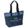 Джинсовая сумка-тоут Coach женская подходит для поездок на работу в школу синяя.