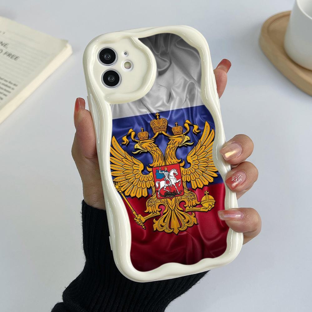 Ae96 Эмблема России дизайн флага искусство Защитные чехлы для телефонов для Samsung S23 S24 Ultra A55 A14 A25 Infinix Hot 40 Pro Tecno Spark 20C Wave Задняя крышка из ТПУ