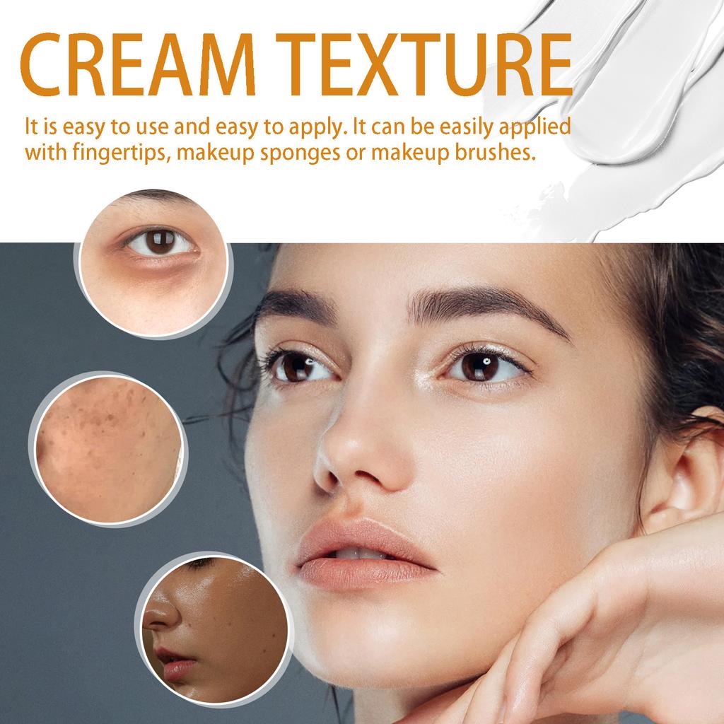 Moisturizing Concealer Plain Cream, Naturally Submissive And Non-Greasy Brightening Skin Tone Concealer Moisturizing Plain Cream