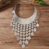 Ethnic Fashionable Style Multi Layer Tassel Design Women Metal Necklace Collar