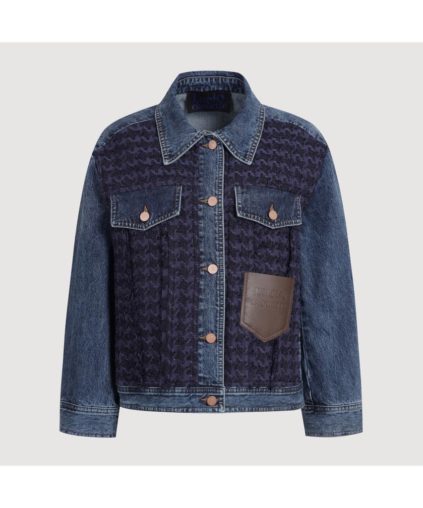 Lucky Chouette Tweed Mix Denim Jacket (Blue) Lfpds25100Bux