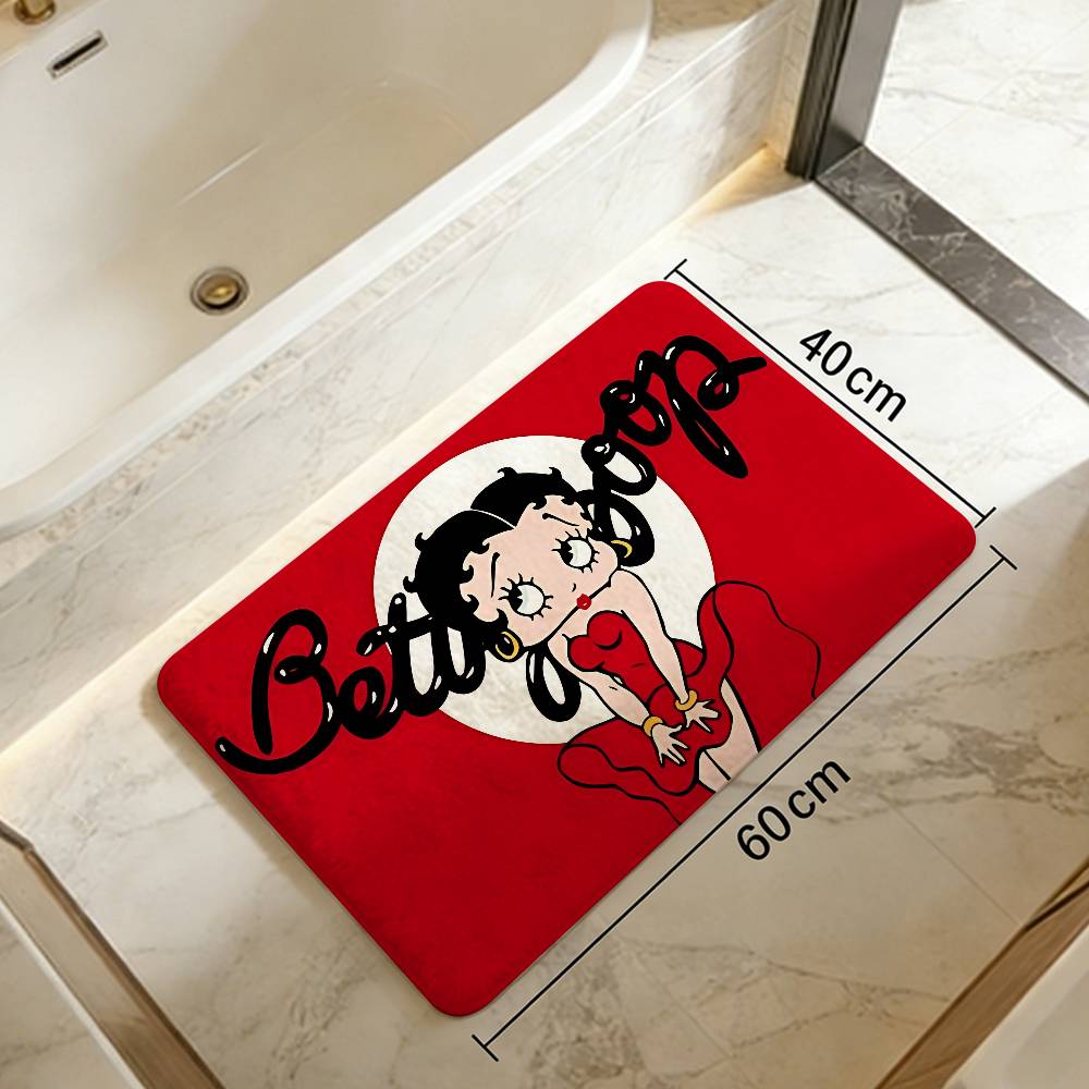B-Betty-Cute-Boops Bathroom Mat Kids Room Bedroom Decoration Balcony Anti-Slip Doormat Living Room Welcome Rug