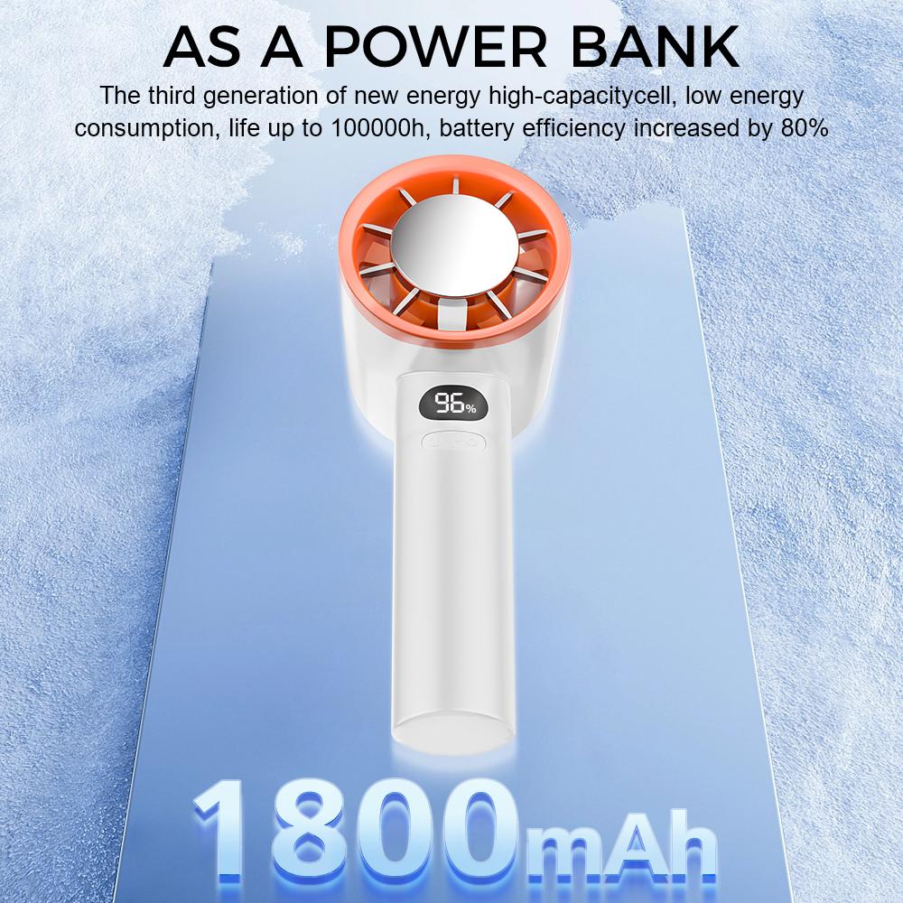 For Camping Hiking Fishing Portable Hand Fan Ice Induced Eddy Current Fan Mini Pocket Summer Cooling Wireless Air Circulators