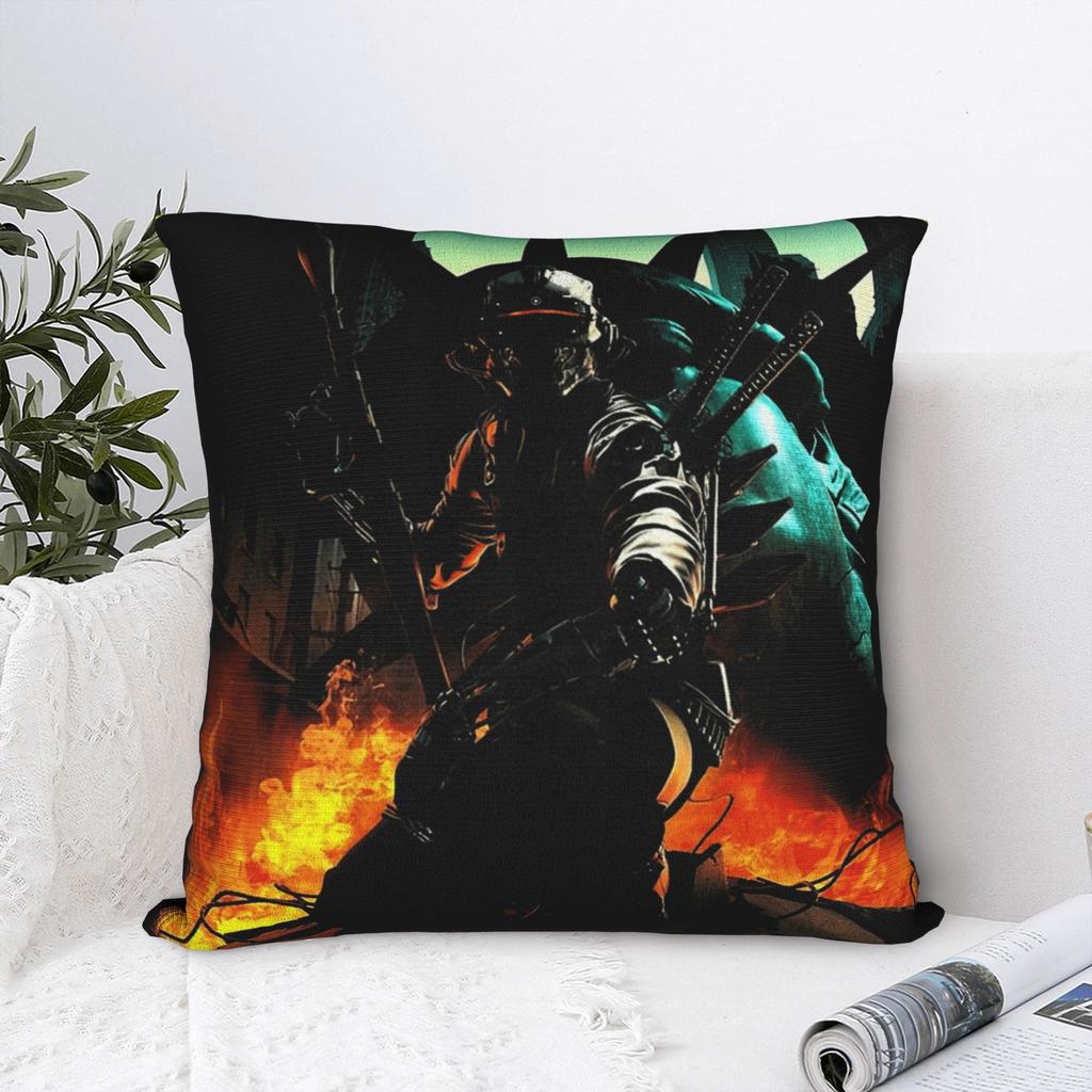 Megadeths Pillow Case MegaRock City Heavy Metal Square Pillow Cover For Sofa Couch Bed Living Room Cute Funny Cushion Cover