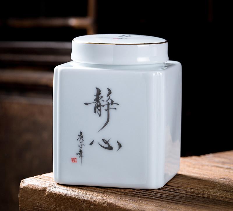 Креатив квадратной формы керамический контейнер для чая Портативная герметичная банка Чайные коробки Органайзер для специй Конфеты Кофе Резервуар для хранения сухофруктов