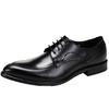 Black Leather Shoes Men'S Leather Pointed Business Dress Men'S British Wedding Groom Men'S Shoes
