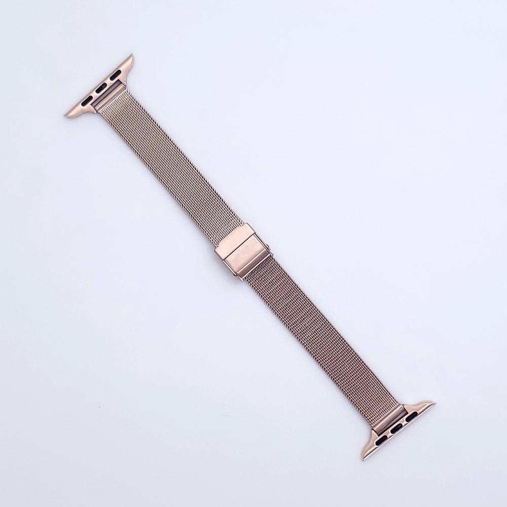 Тонкий металлический браслет из нержавеющей стали для Apple Watch Series 6 SE 5 Ремешок для iWatch 40 мм 38 мм 44 мм 42 мм Женский сетчатый ремешок для часов