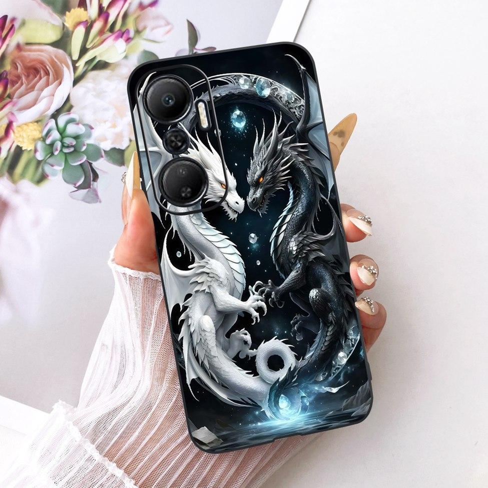 Case For Infinix Hot 20 4G Cover Cute Cat Fashion Butterfly Painted Casing For Infinix X6826 X6826B X6826C