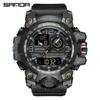 SANDA's Own Trendy and Fashionable Men's Students and Teenagers Waterproof Multi-function Electronic Watch