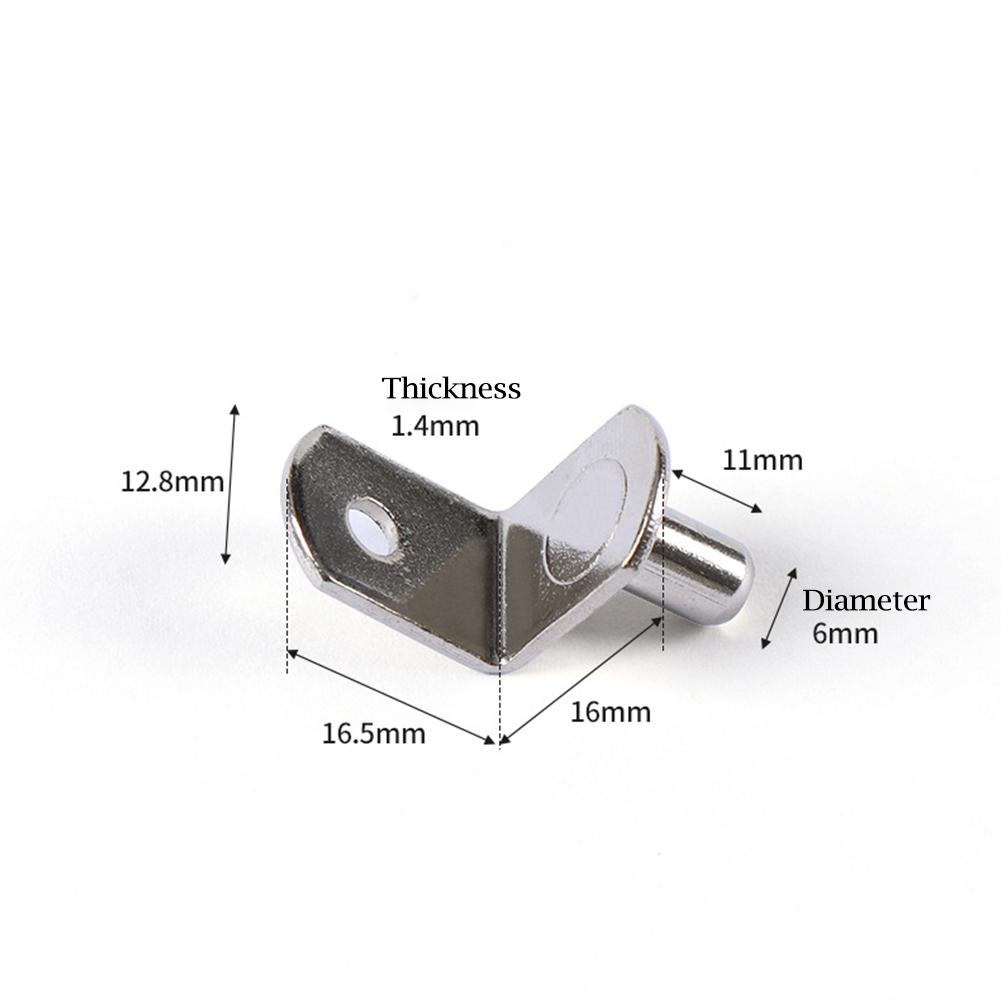 Bracket Studs Pegs Shelf Support Peg Cabinet Furniture Home Silver Stronge Support 16.5x16x12.8cm 20Pcs 6mm Hard