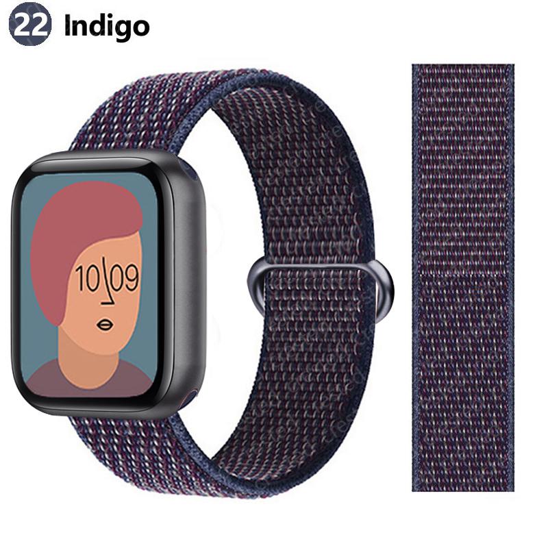 2 шт. Ремешки Для Apple Watch Band 44 мм 40 мм 45 мм 46 мм 42 мм 49 мм 41 мм Нейлоновый петлевой браслет iwatch Серия 10 9 8 7 6 5 3 se ultra 2