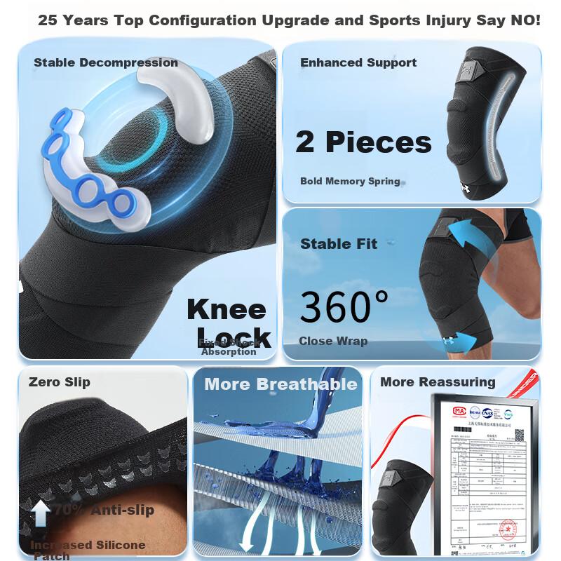 Under Armour Knee Brace, Summer Sports Basketball Running Meniscus Badminton Patellar Hiking Old Cold Legs Knee Joint Protector