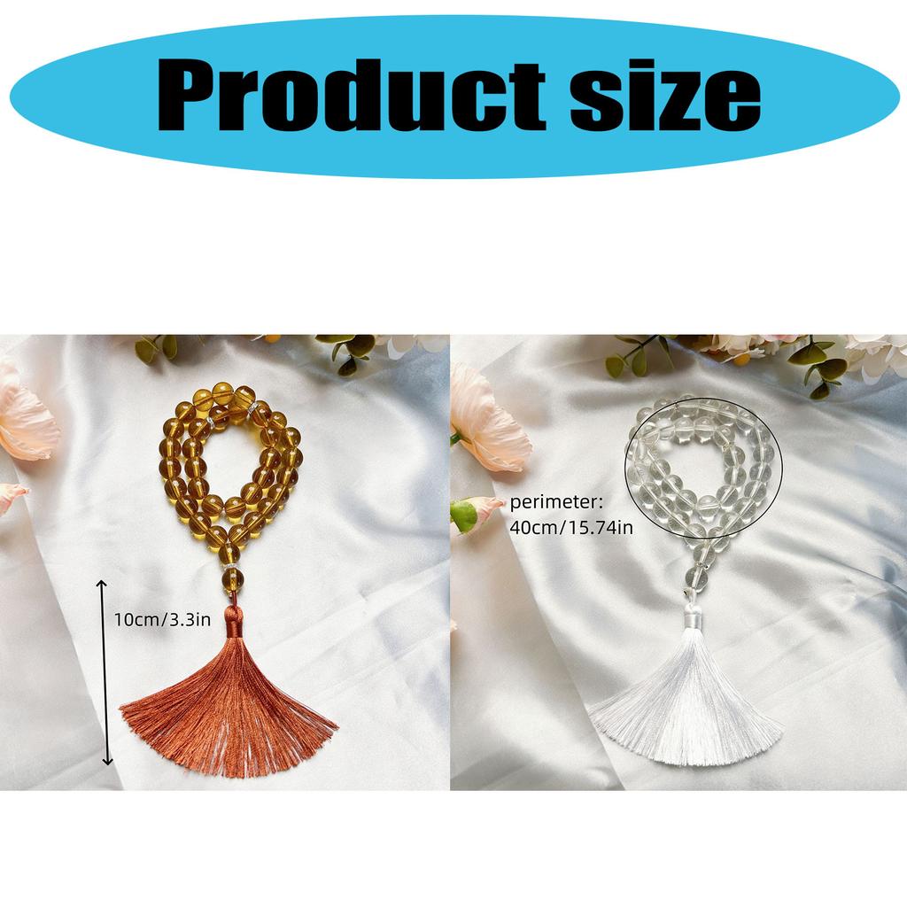 Браслет из стеклянных бусин, бусины розария и подвески с бахромой для молитвенных медитаций, элегантные стеклянные зерна розария