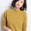 Thin Section Autumn Spring Women's Sweater Knitted Sweater with Half A High Collar Pullover Long Sleeve Sweater