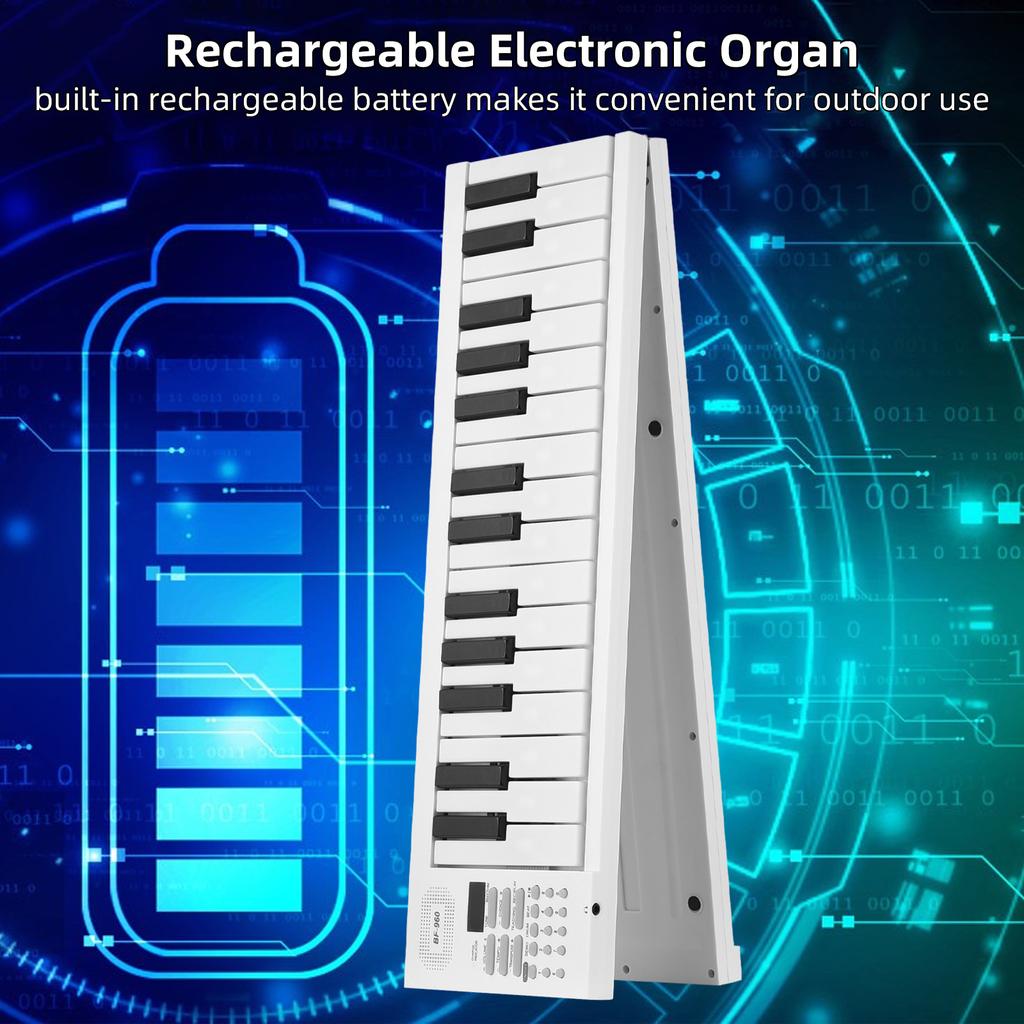 61-Key Foldable Electronic Piano Multifunctional Electronic Piano Keyboard with LED Display