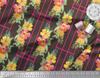 Soimoi Brown Poly Crepe Fabric Geometric & Floral Print Print Fabric By the Metre 42 Inch