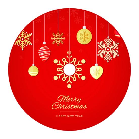 Юбка «Рождественская елка» Яркий цвет, Износостойкий, простая установка, Круглый большой коврик с принтом «Снежинка и лосось» в виде рождественской елки