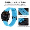 Rubber Strap Silicone 14mm Waterproof Watch Replacement Strap Quick Release Rubber Watch Band Buckle [WOCCI] Blue/Black