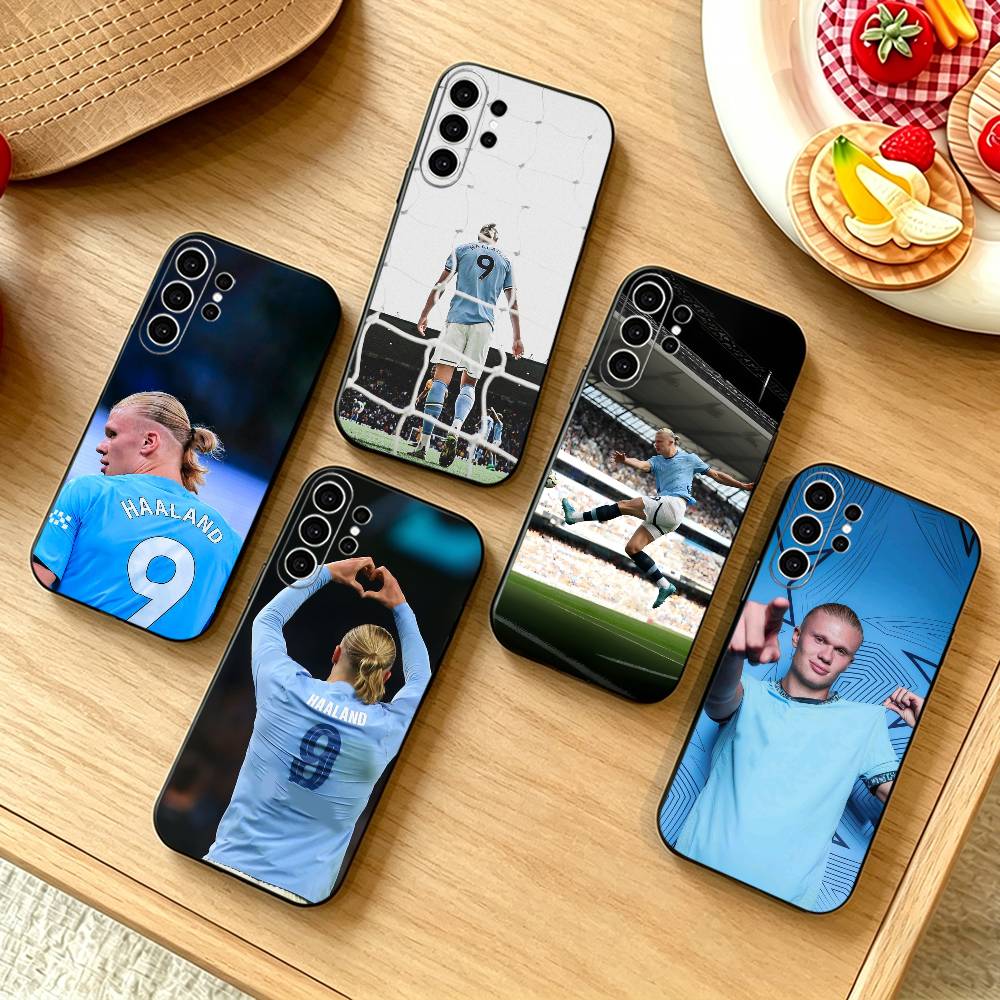 Чехол для телефона Звезды футбола Э-Эрлинга Х-Холанда Для Samsung S25, S24, S21, S22, S23, S30, Ultra, S20, Plus, Fe, Note, 10, 9, 5G Черный чехол