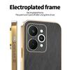 For Realme 15 5G Case Electroplating Silk Texture PU+TPU Phone Back Cover
