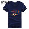 HNXC Cotton Short Sleeve T-shirt Men's Fashion Loose Half Sleeve Shirt Printed Compassionate Shirt