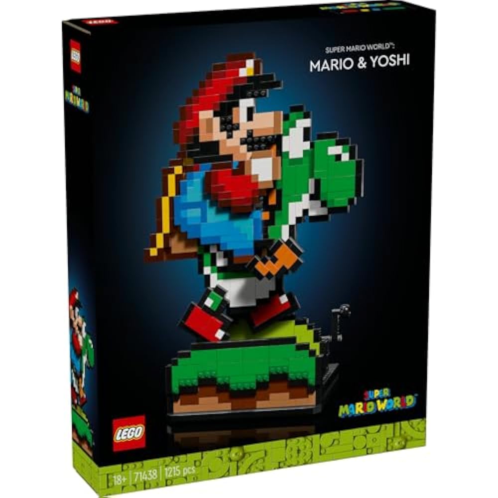 LEGO LEGO Super Mario World: Mario and Yoshi 1215 piece toy toy year-end gift birthday gift gift ...