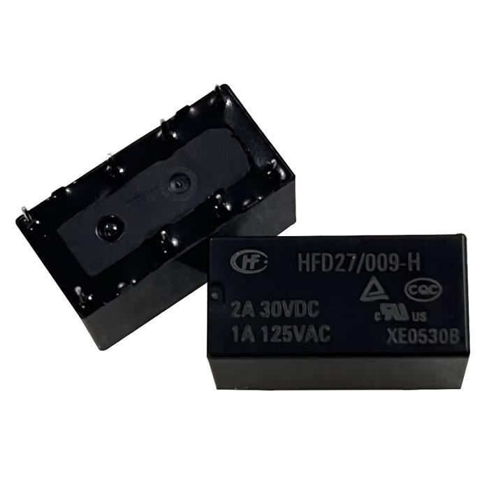 Hongfa HFD27 Signal Relay, 2 Sets Changeover, 2A, 8 Pins, New, 5V/9V/12V