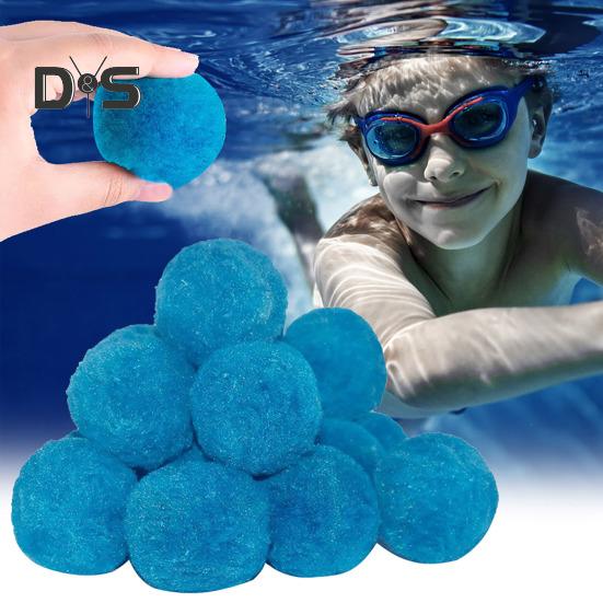 Шарики для фильтров для бассейна. Экологически чистые волокнистые шарики для фильтрации бассейна. Многоразовый сетчатый шар с высокой степенью фильтрации для аквариумов. Бассейны.