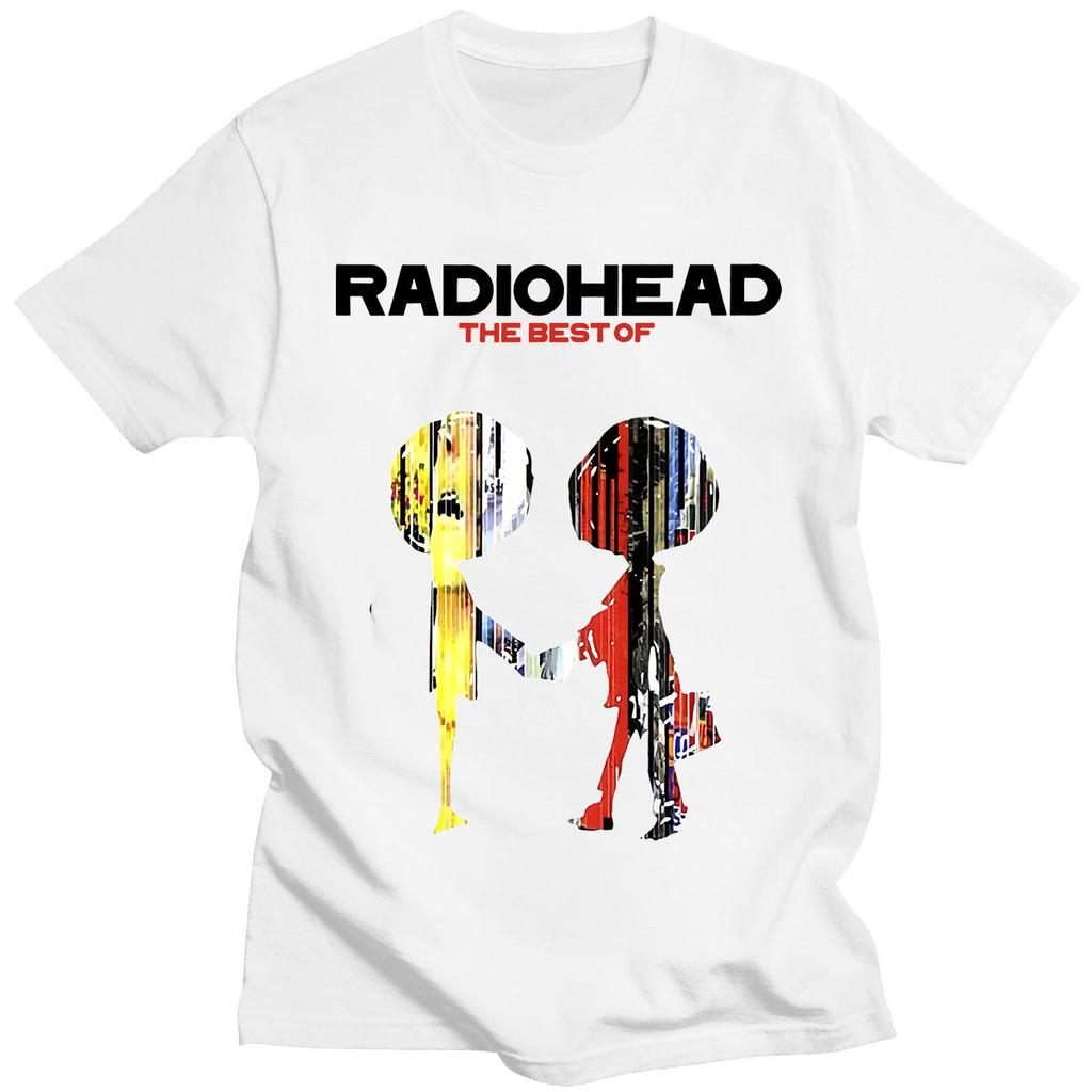 Графические футболки с музыкальными альбомами Radiohead The Best of Винтажная футболка рок-группы Хип-хоп Унисекс футболка Мода Винтажная уличная одежда